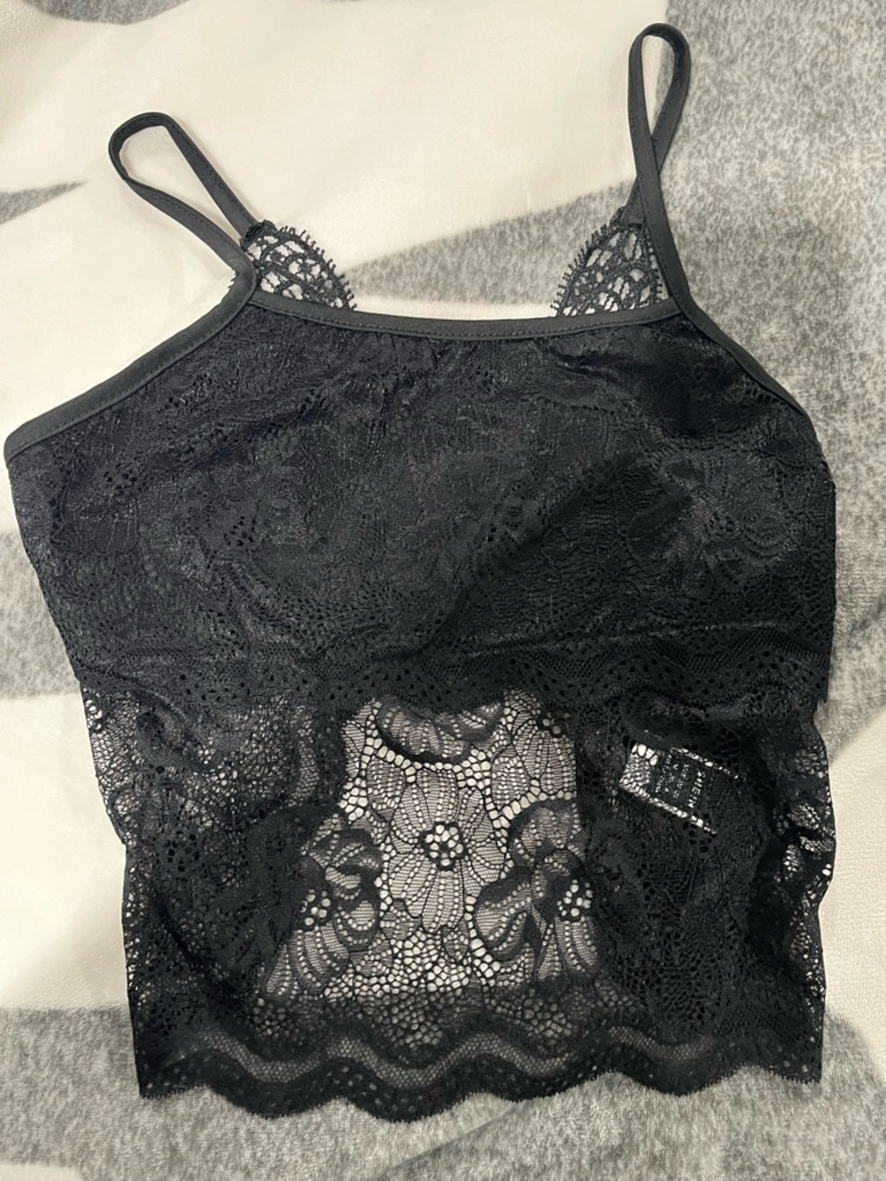 Black Lace Butterfly-Back Chemise - Picture 2 of 4